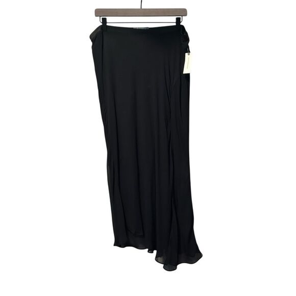 Anthropologie Dresses & Skirts - Anthropologie NWT Sheer Black Midi Skirt XL
